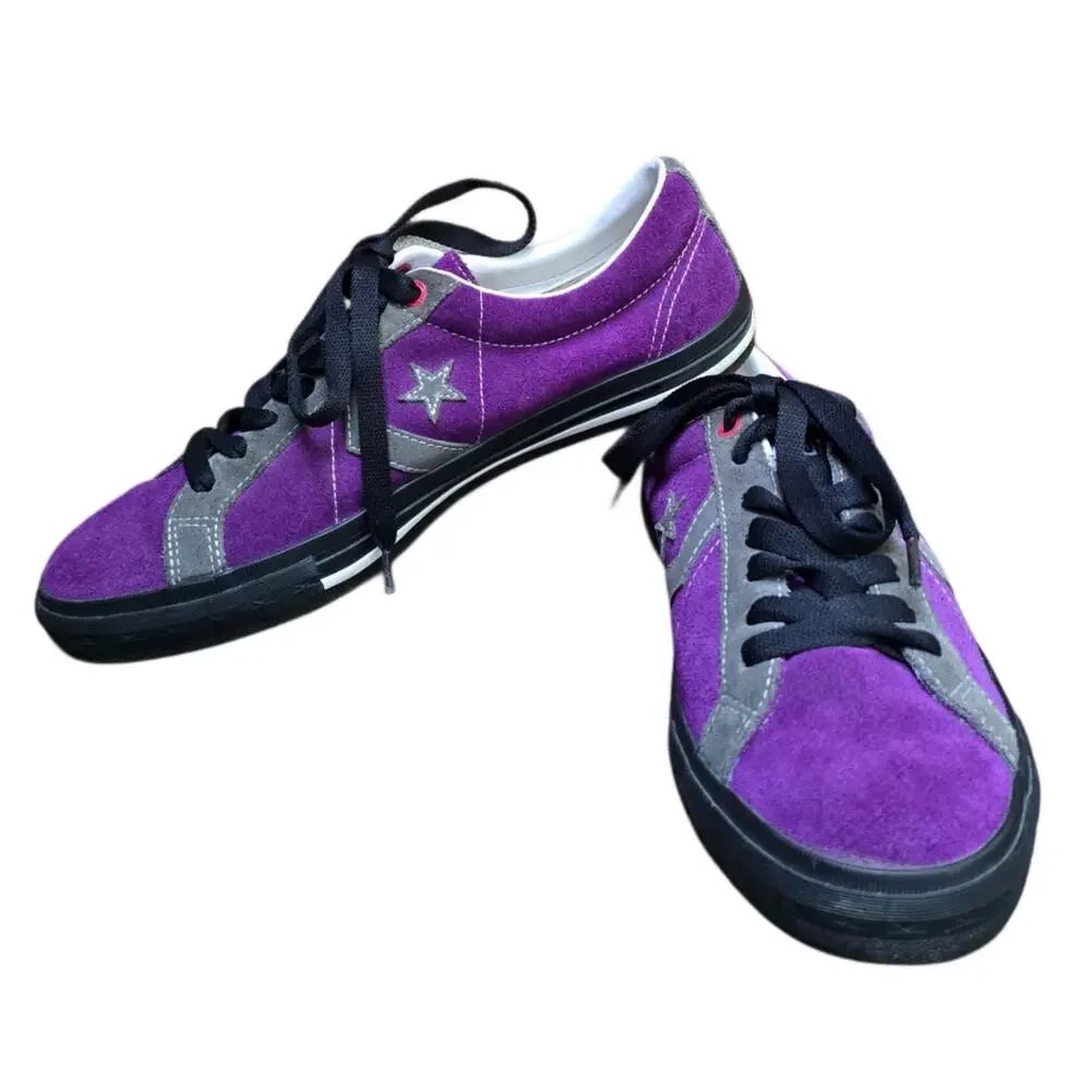 Converse Star Player Low Sneaker K-State Wildcats Men 9 Purple Suede Women 10.5